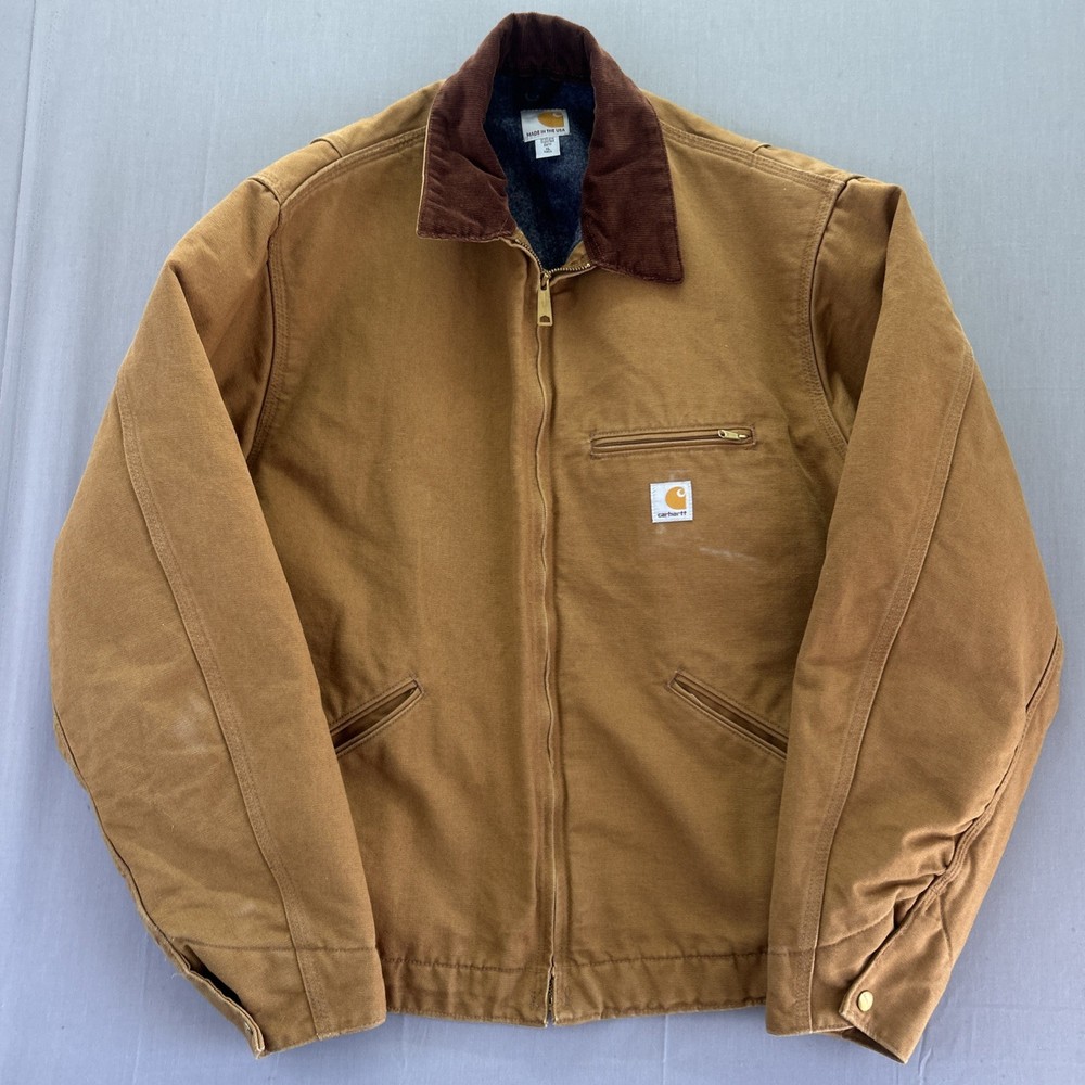 Carhartt Detroit Jacket J001 XLT Brown Blanket Lined USA Helmets To Hardhats