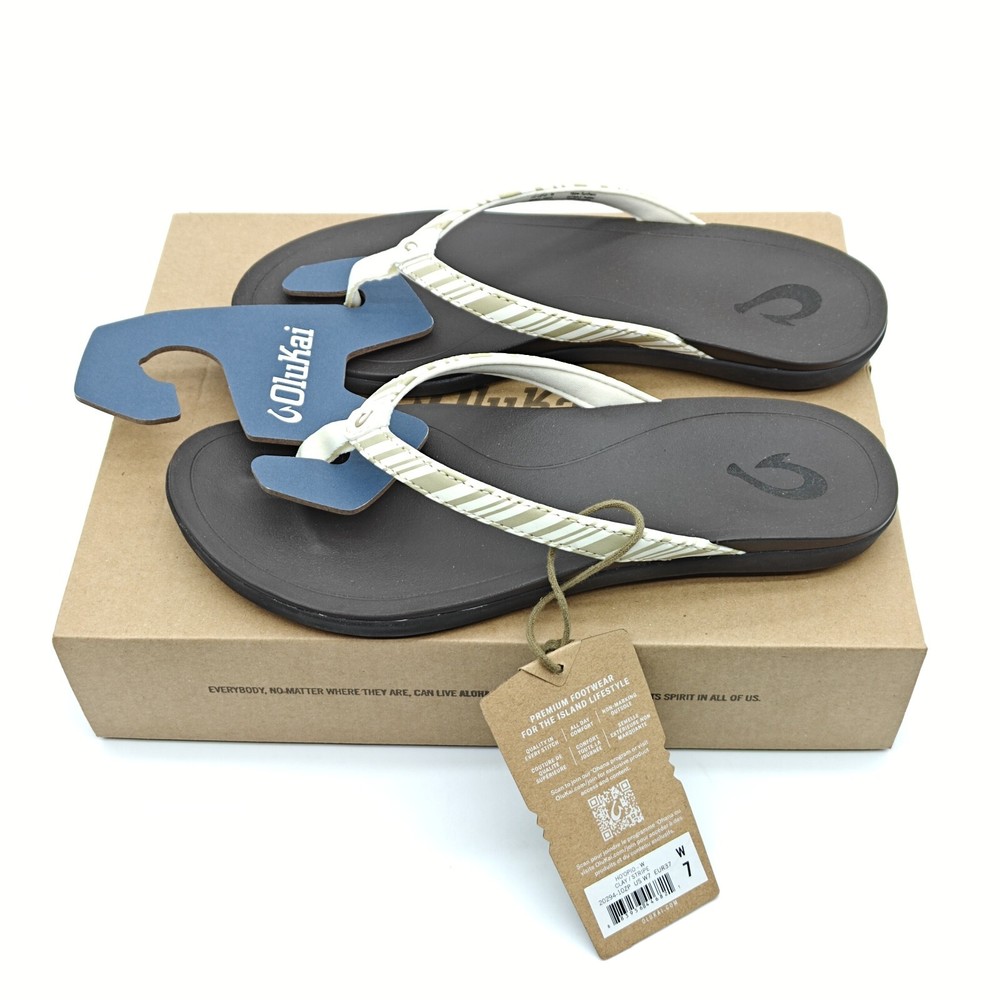 OluKai Womens HoOpio Slip On Thong Sandals Size 7