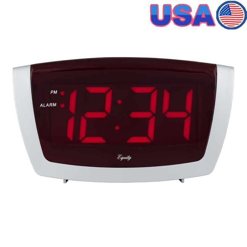 1.8 Inch LED Alarm Clock with Snooze, Brightness Control & Battery Backup