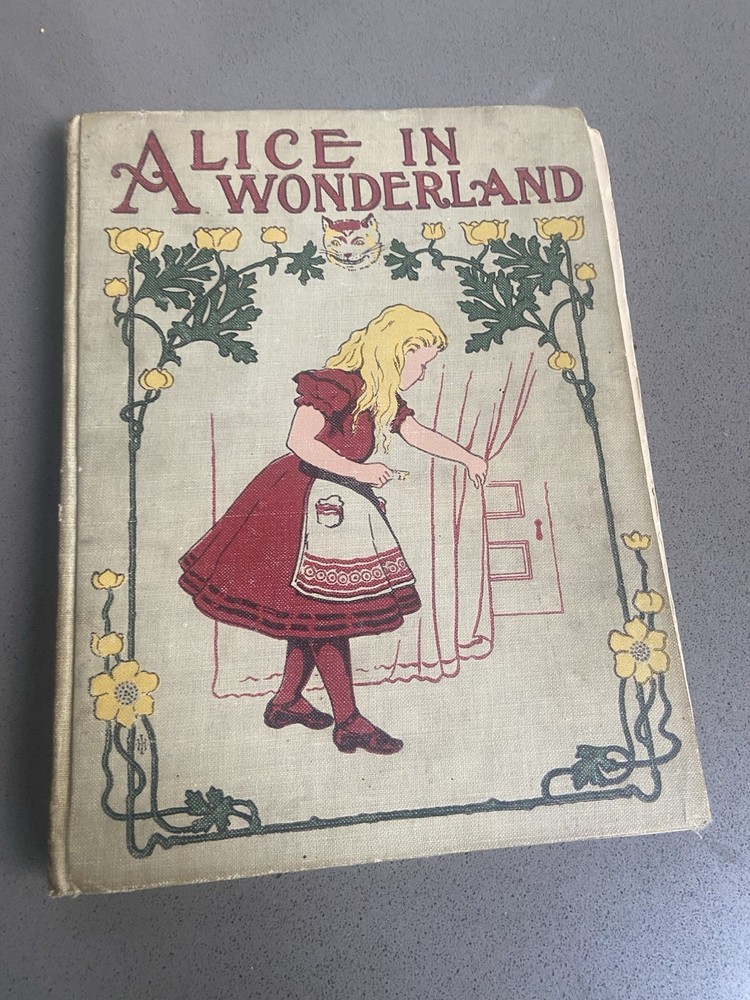 Antique Alice in Wonderland Book C1900 Carol Lewis Mclaughlin Brothers New York