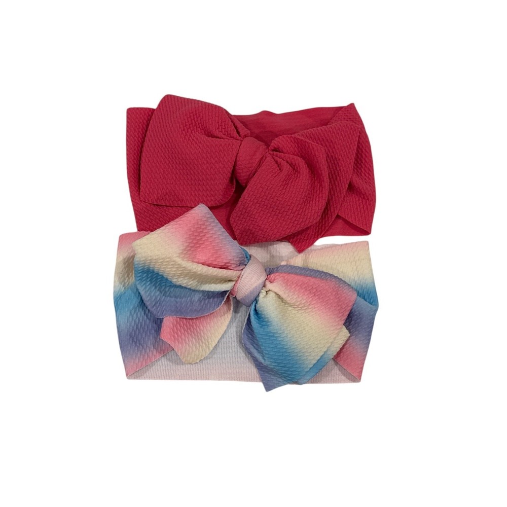 2-pc Soft Baby Girl Headwraps Headband Toddler Infant Choose Colors