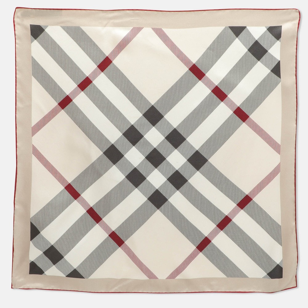 Burberry Multicolor Nova Check Print Silk Square Scarf