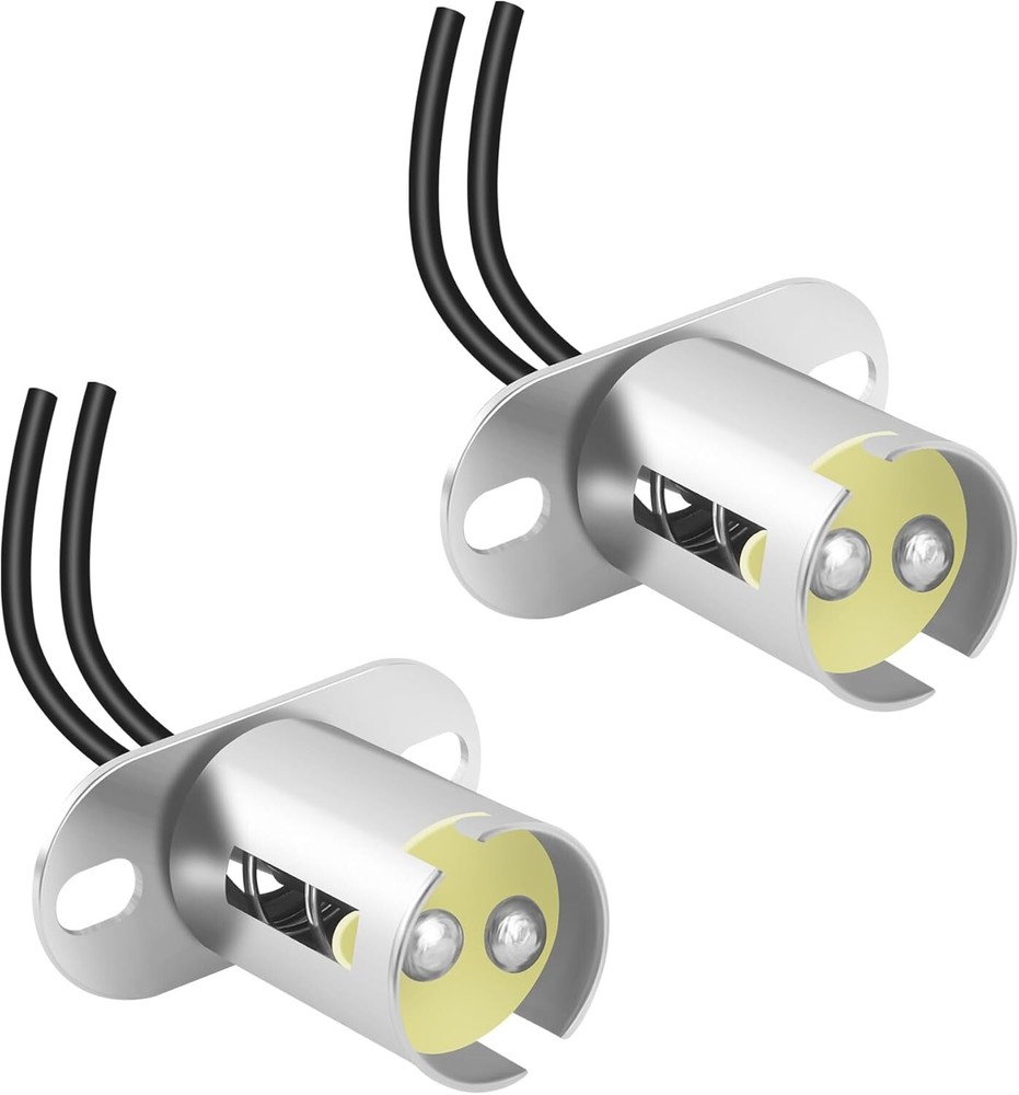 2PCS 1157 Bulb Socket,Bay15D Car Light Bulb Socket Adapter with 2 Wire Connector