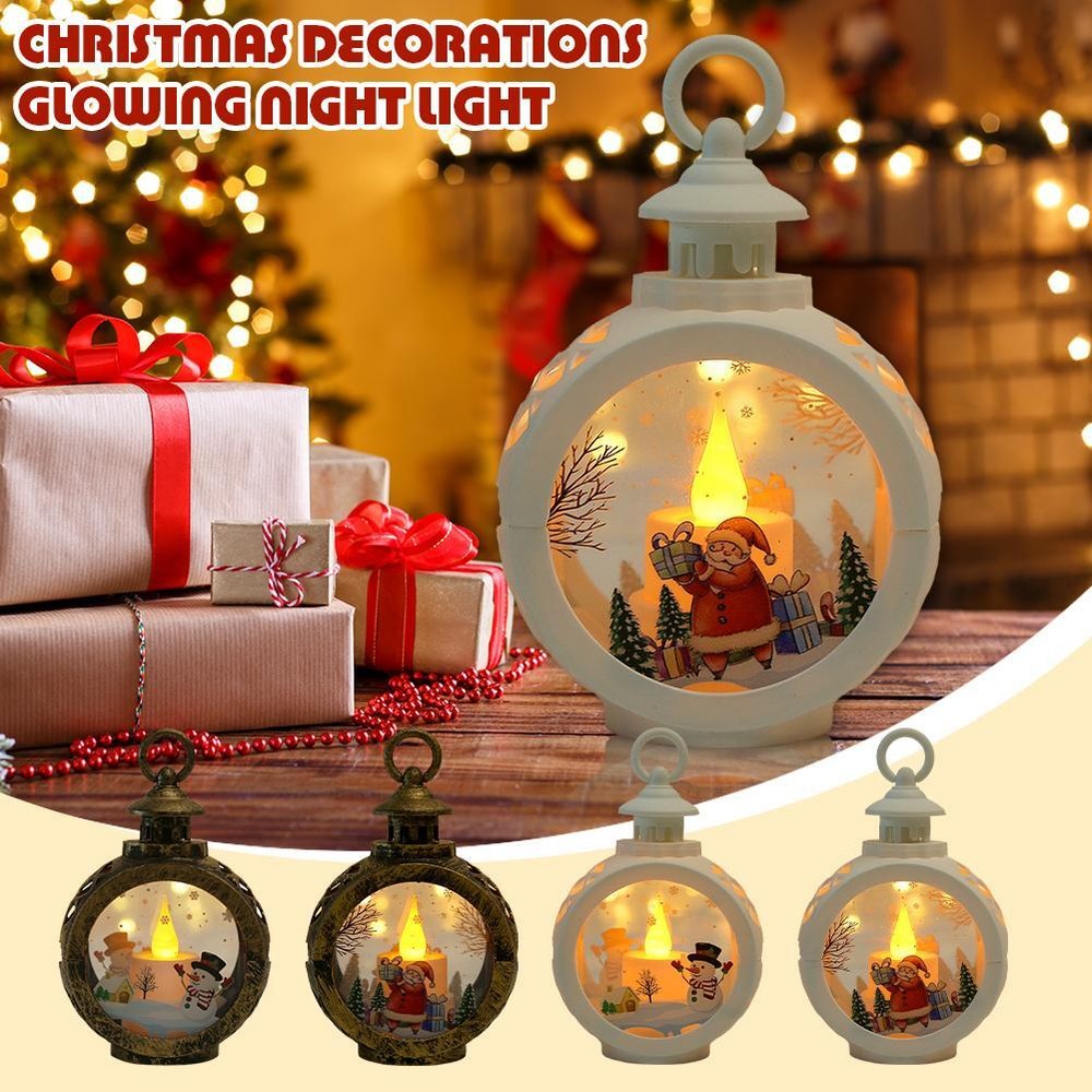 2025 LED Lamp Decor Christmas Portable Night Light Santa Claus Pendant M1Q1 Q6Q7
