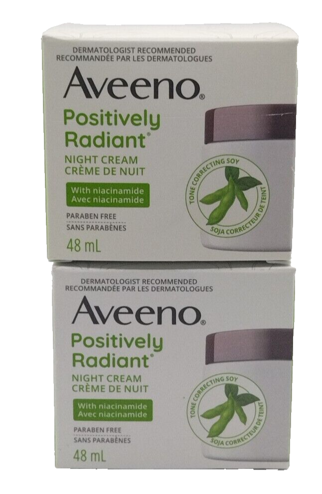 2X! Aveeno Positively Radiant Night Cream with Niacinamide 48ml/1.6oz