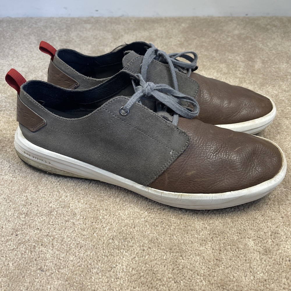 Merrell Gridway LTR Mens Size 11 Leather Sneaker Grey Brown Vibram Trail J19387