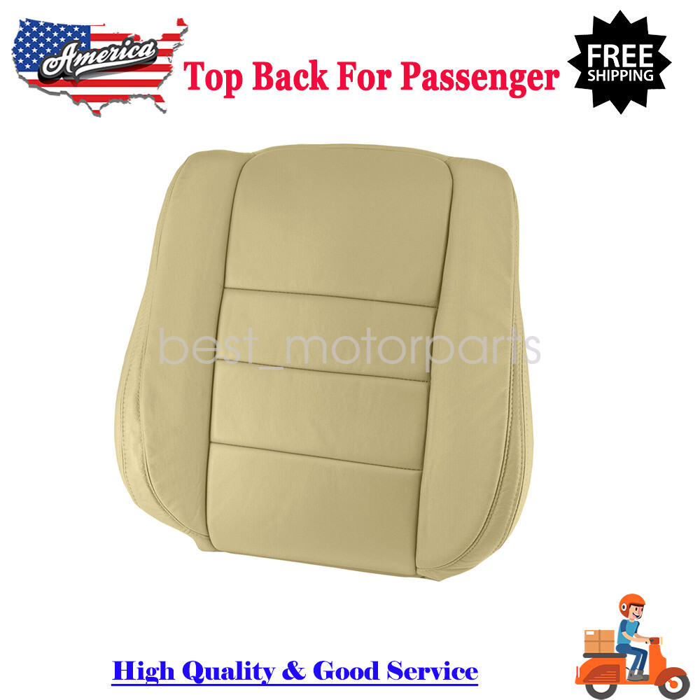 For 2008-12 Honda Accord Passenger Side Top Back Leather Seat Cover Tan
