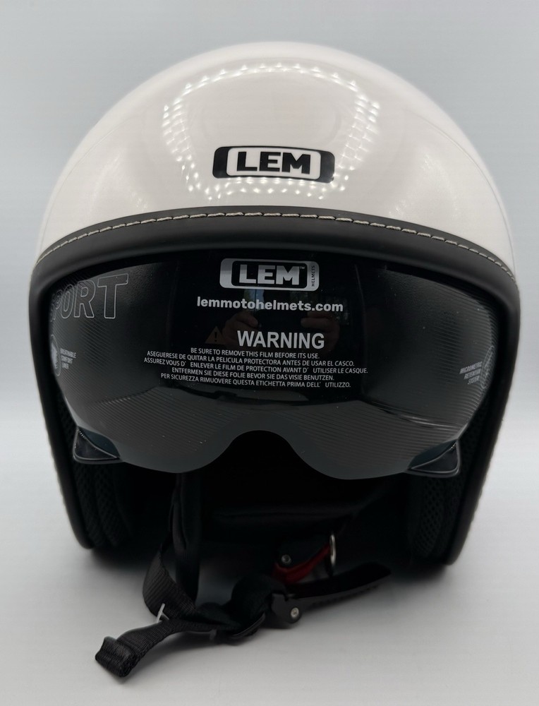 LEM Custom Rider Large Open Face Helmet Retro Flip Shield DOT Certified New