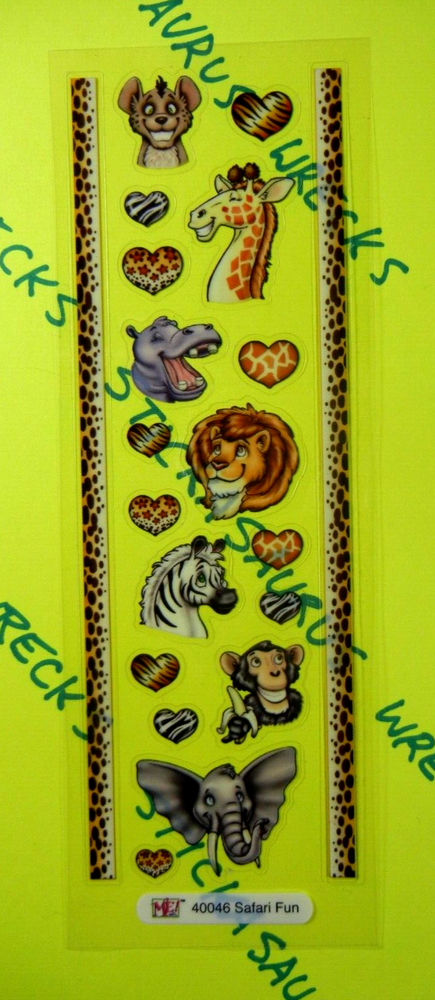 Safari Animals Safari Fun Sticker Sheet ME! etc