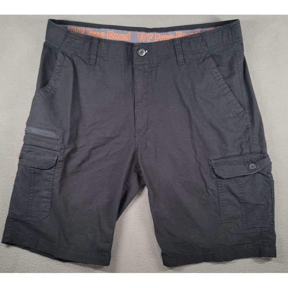 Wearfirst Shorts Mens 38 Black Ripstop Cargo Stretch Outdoor Utility Comfort