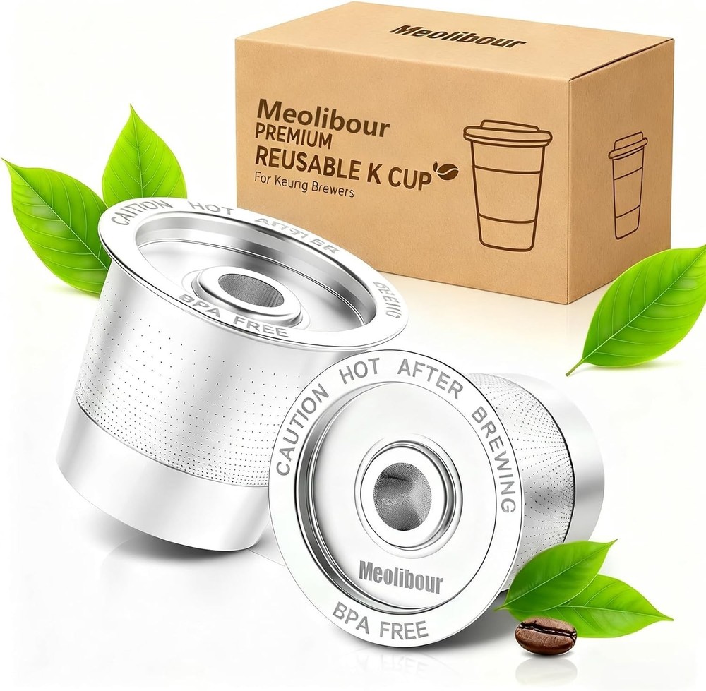 2 Pack K Cup Reusable Coffee Pods for Keurig: Stainless Steel Refillable K Cup -