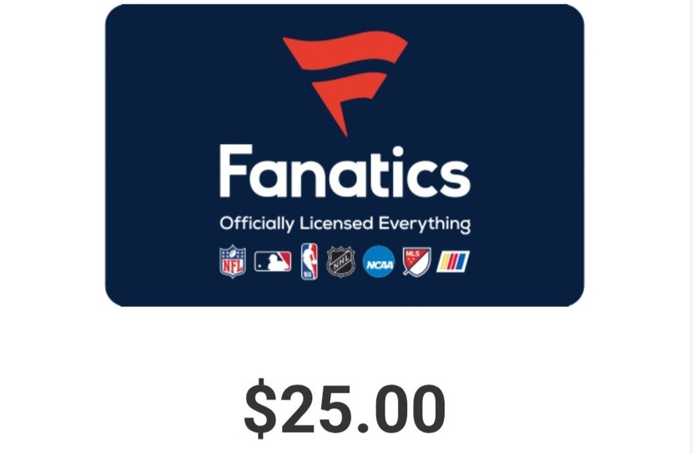 Fanatics $25 Digital Gift Card - Instant Email Delivery-image