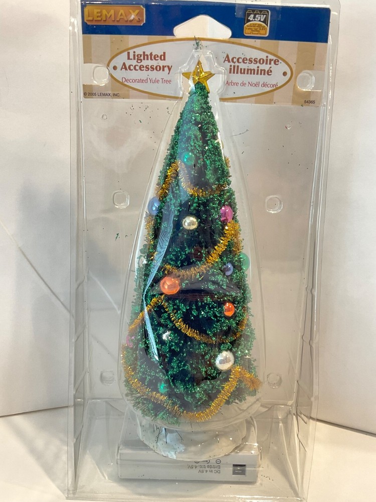 Lemax 2005 Christmas Village Lighted Yule Tree Decor 54365