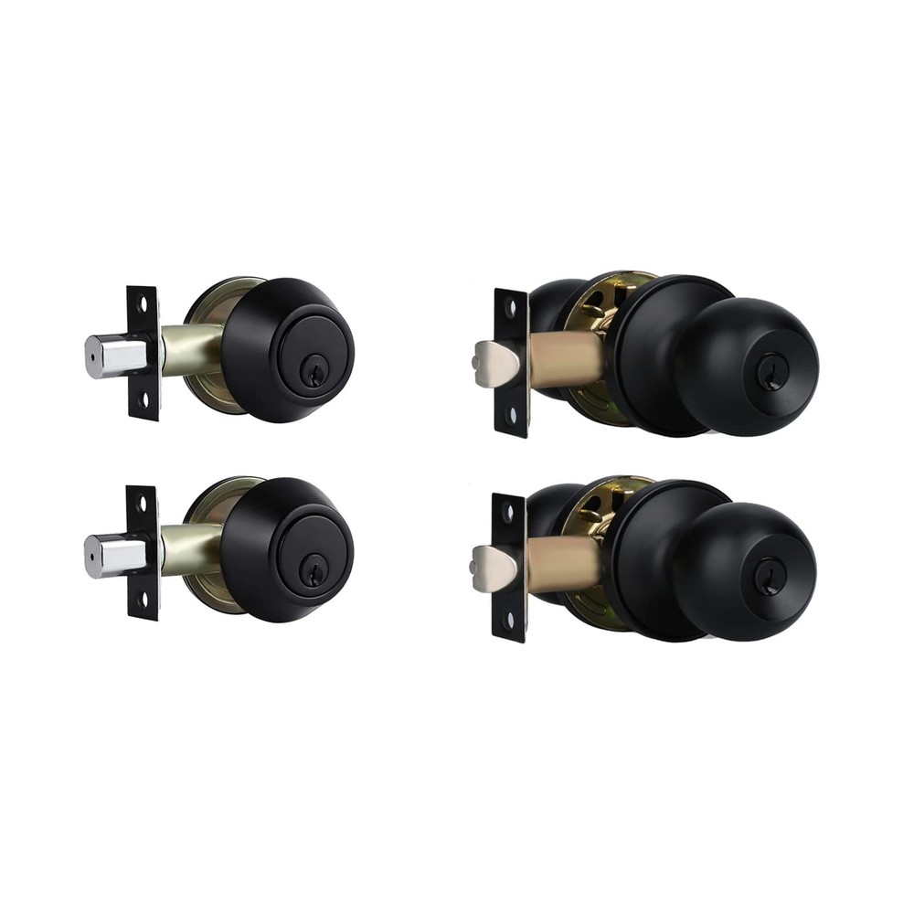 Single Cylinder Deadbolt Exterior Door Lock Set with Key