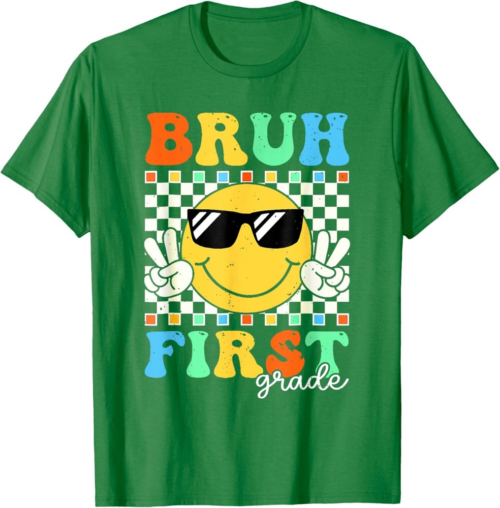 Hello First Grade Retro Team 1st Grade BRUH Back Unisex T-Shirt