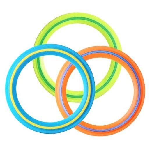 Flying Disc for Kids Adults 11 inch Flying 3PCS (Yellow，Orange & Turquoise)