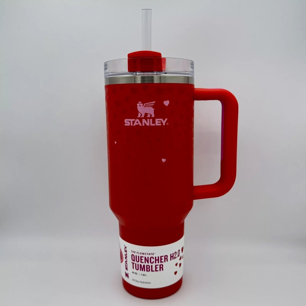 Stanley Target Exclusive Valentine’s Day 2025 Ruby Hearts 40oz Tumbler IN HAND