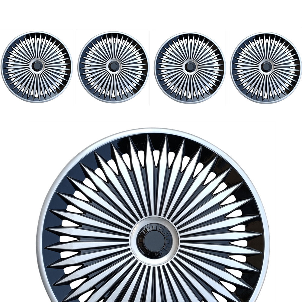 Universal 17-Inch Quick-Install Wheel Covers Set of 4 for R17 Tires