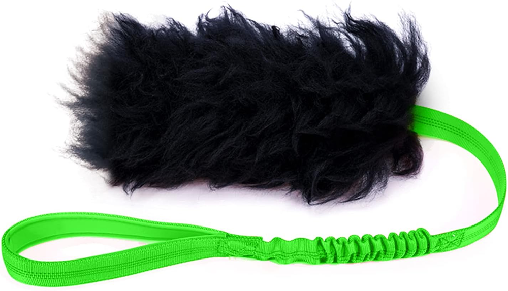 Dog Rope Toy,Dog Bungee Chaser Toy 100% Sheepskin,Sheep Smell Tug Toy for All Br
