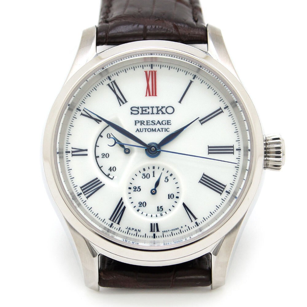 Leather Strap Presage Arita Porcelain Dial Automatic Watch SARW049