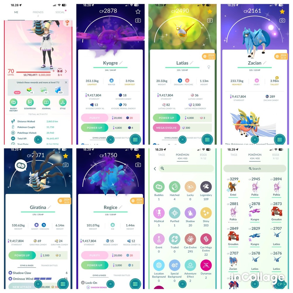Poke AccGo|Lvl70|109 Legendaries|303 Shinies|Instan Deliver 24/7