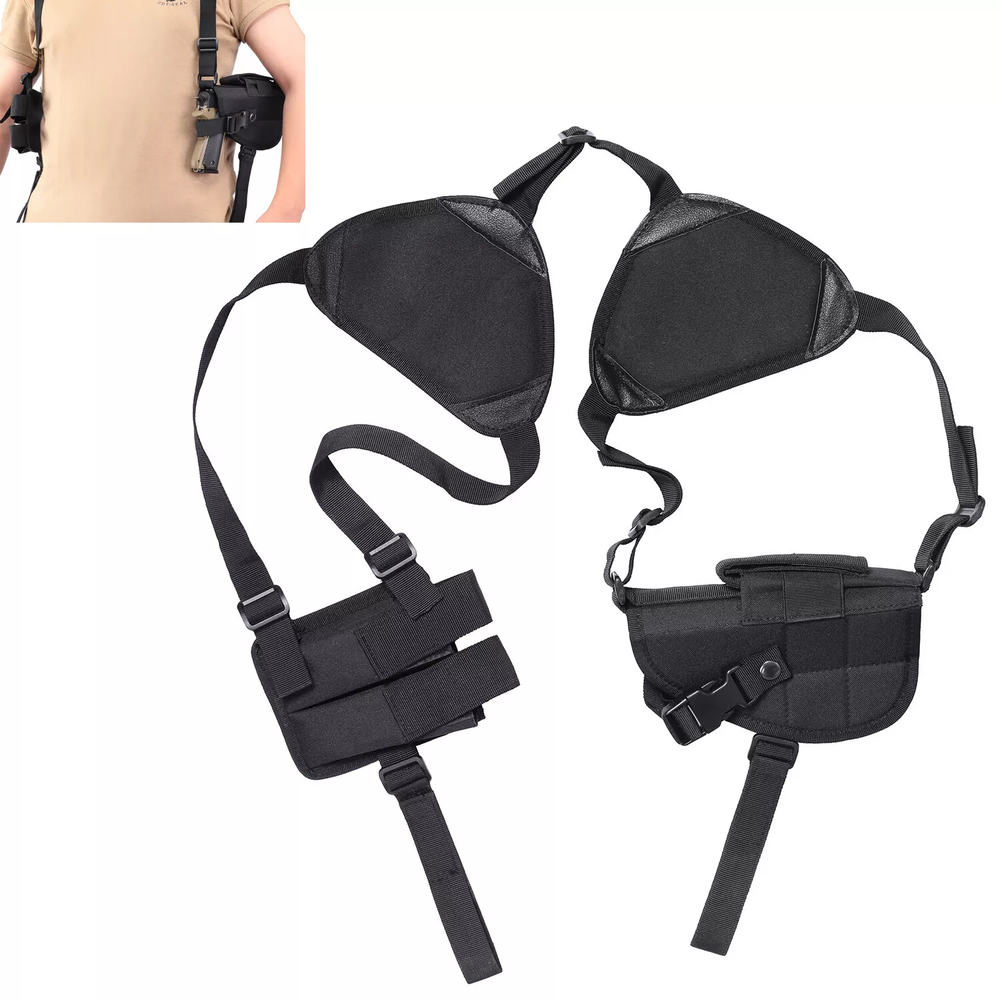 Tactical Shoulder Holster for Concealed Carry with Dual Magazine Pouch-image
