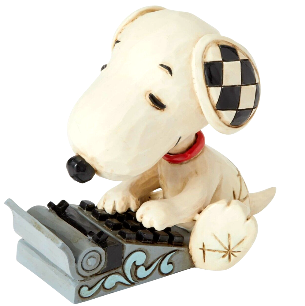Jim Shore Peanuts Snoopy Typing Letter Dog Figurine Typewriter Statue