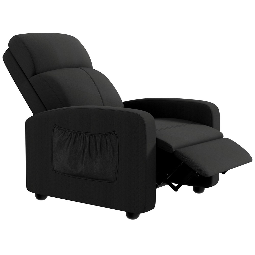 Fabric Recliner Chair, Home Theater Seating with Adjustable Backrest & Footrest