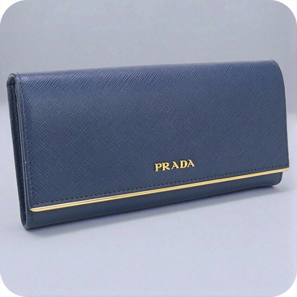 Prada Women's Leather Wallet PR94540 with Card Slots & Zip Pocket