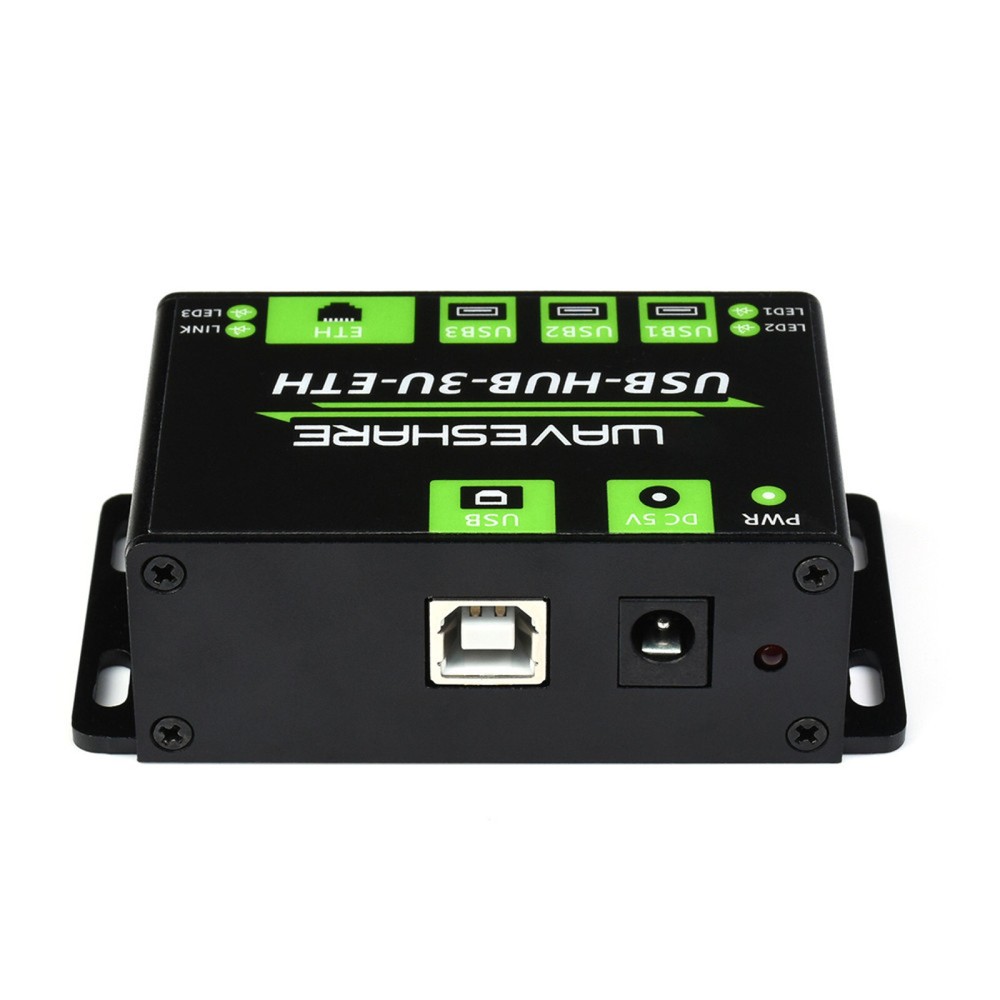 3 Way Industrial USB Hub with 100M Ethernet Port and Extender