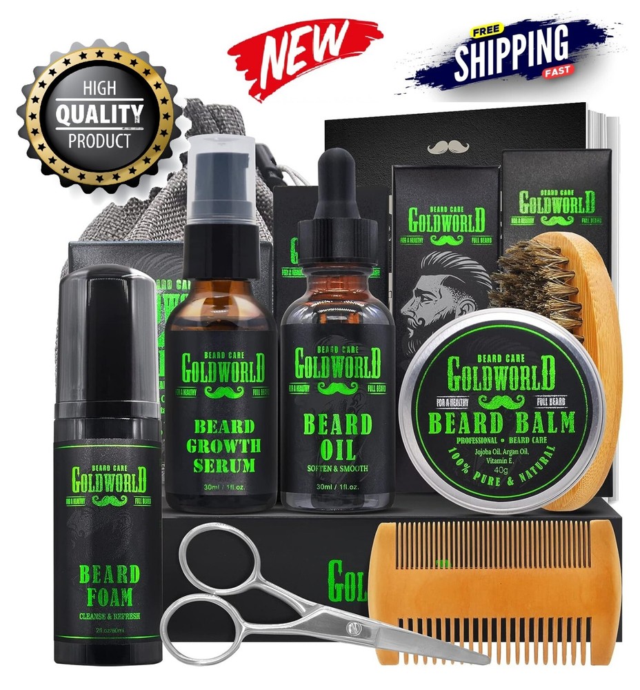 The Beard Club Advanced Growth Kit Healthy Full Hair Men Grooms Oil Serum Boosts