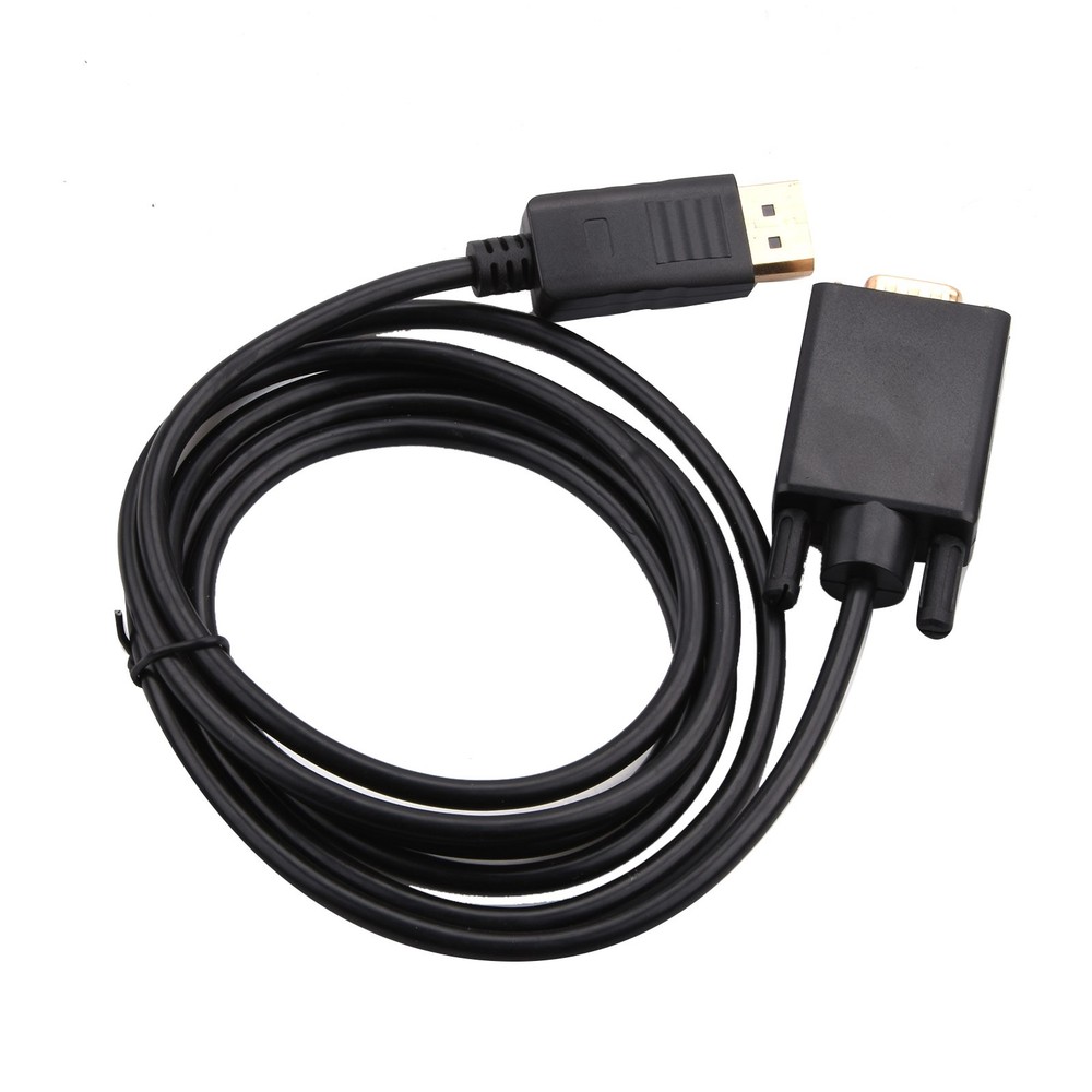 DP Display Port to VGA Converter Male to Male Gold-Plated Cord Adapter Cable d
