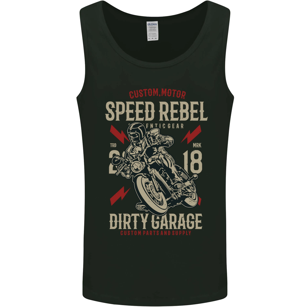 Rebel Biker Speed Motorcycle Vest Tank Top for Men