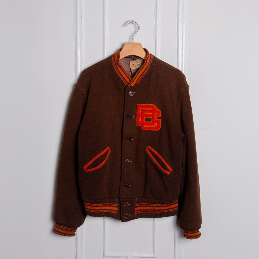 Vintage 1930's Butwin Brown Letterman Varsity jacket