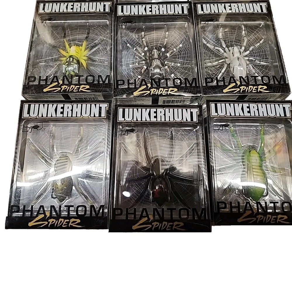 Bulk 6 Pack LUNKERHUNT Phantom Spider - Different Colors