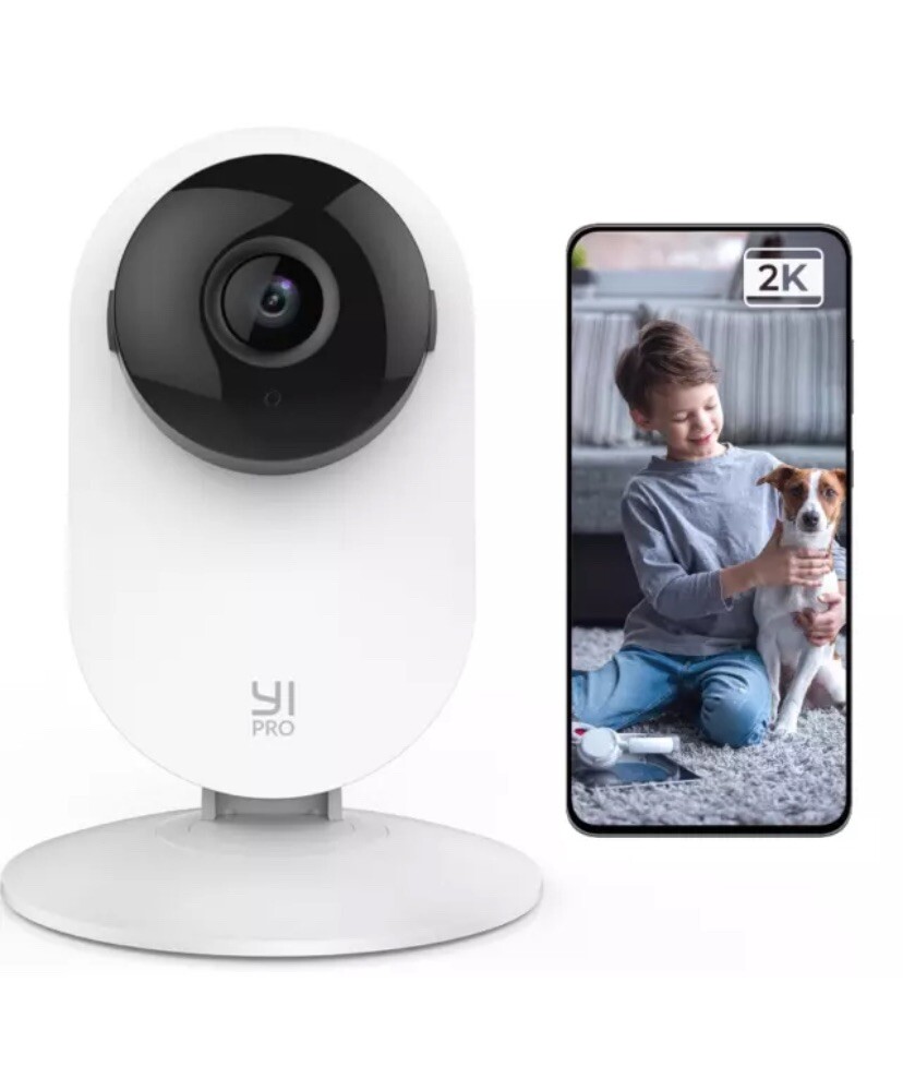 YI Pro 2K Home Security Camera, 2.4Ghz Indoor Camera with Person, Vehicle, Smart