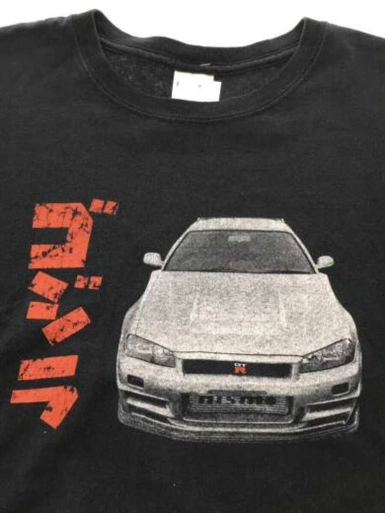 GTR Godzilla Logo Men's Black T-Shirt Size XL Japan limited rare Collectible