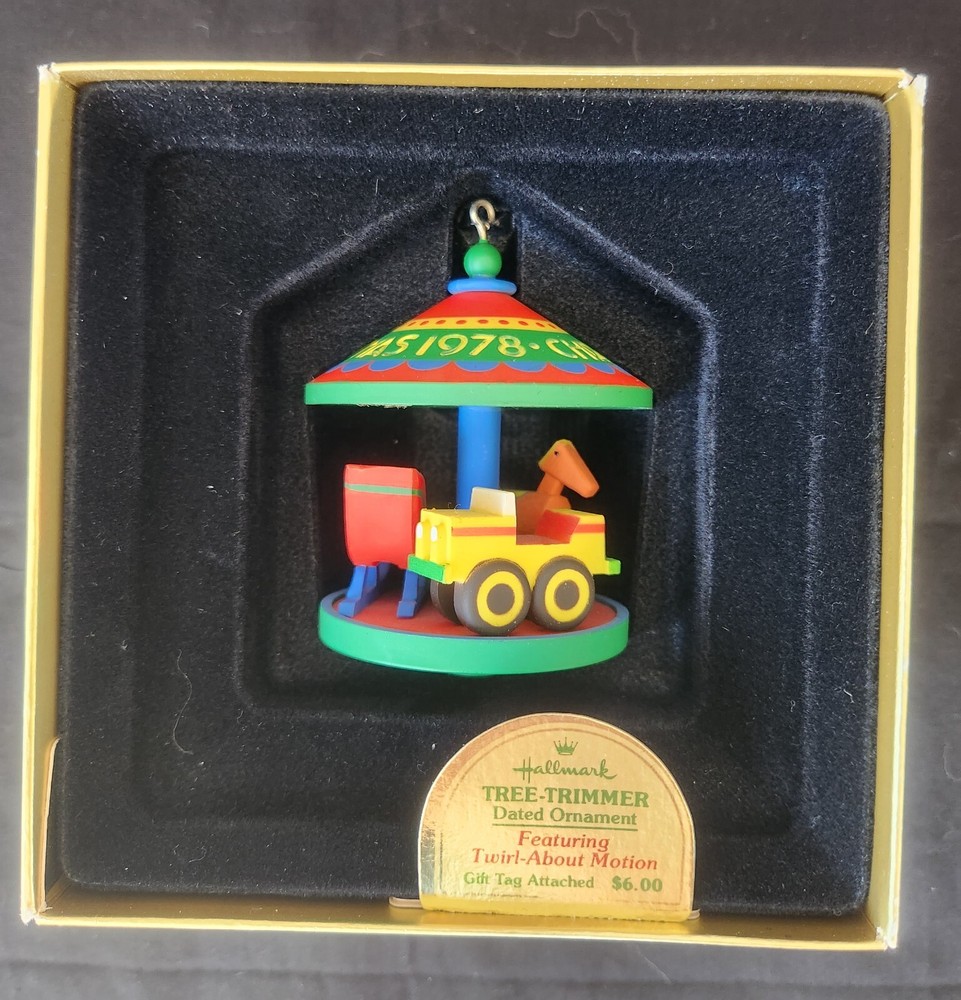 Hallmark Ornament Tree Trimmer Collection Carousel 1978 Twirl Motion