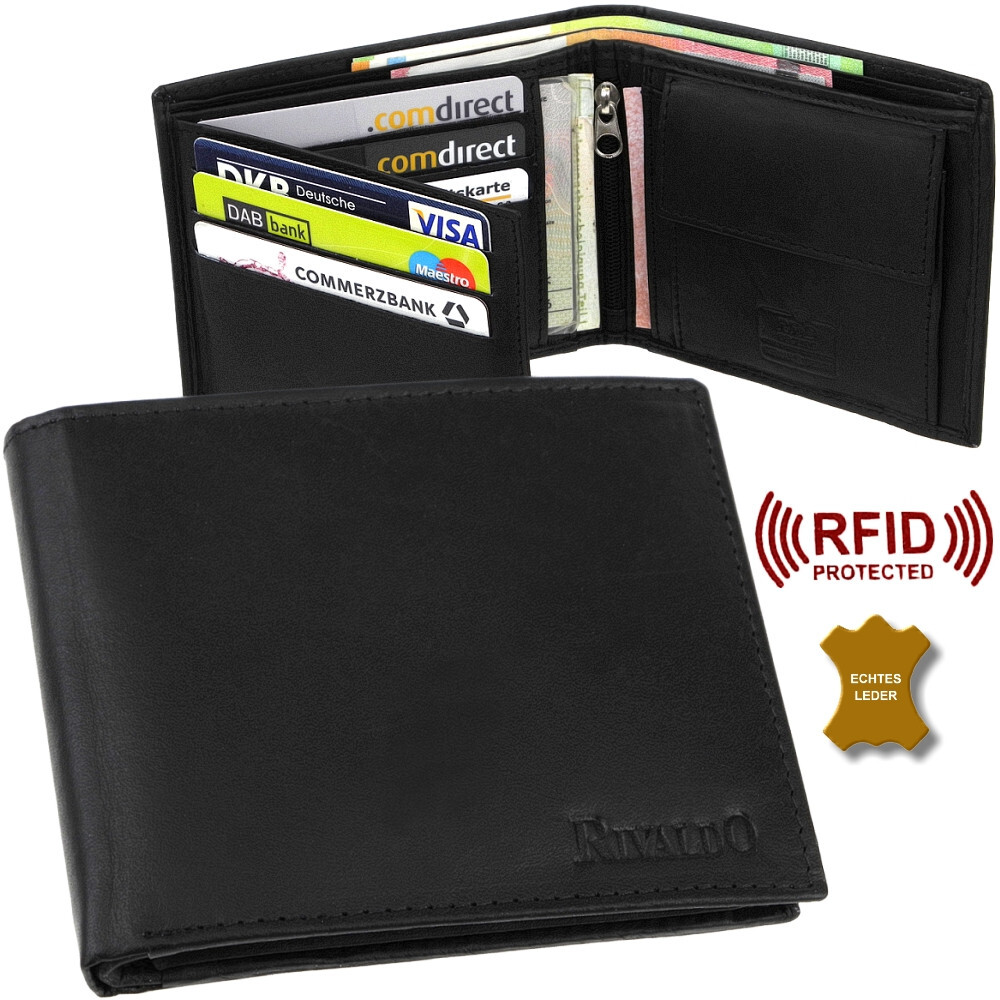 Rivaldo RFID Blocking Leather Wallet with Money Clip for Men