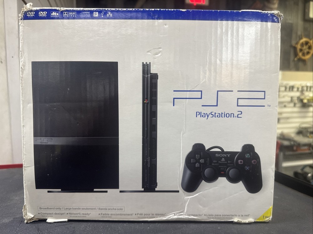 Sony PlayStation 2 Slim Launch Edition Charcoal Black Console (SCPH-75001CB)