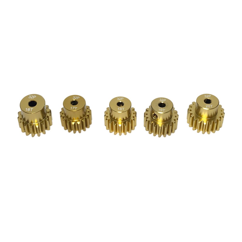 5* Aluminum Shaft Pinion Metal Gear+5* Screw+1* Wrench For 1/10 RC Car