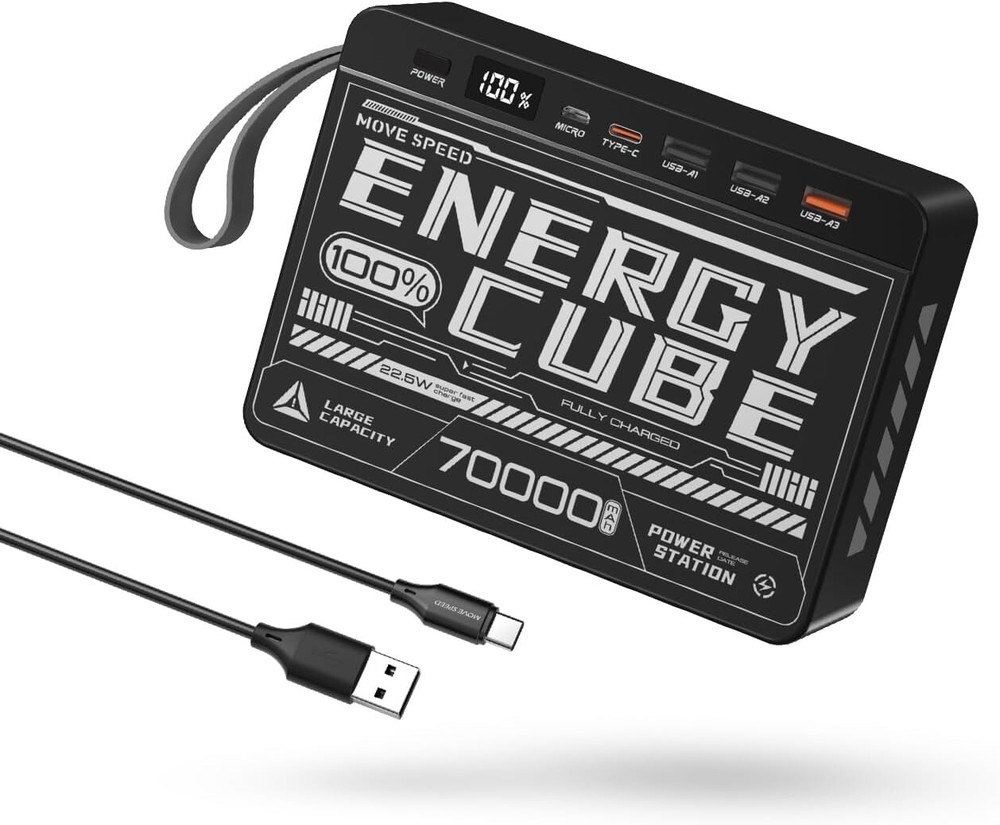 22.5W PD Fast Charge Power Bank, 70000mAh Capacity for Ultimate Portability