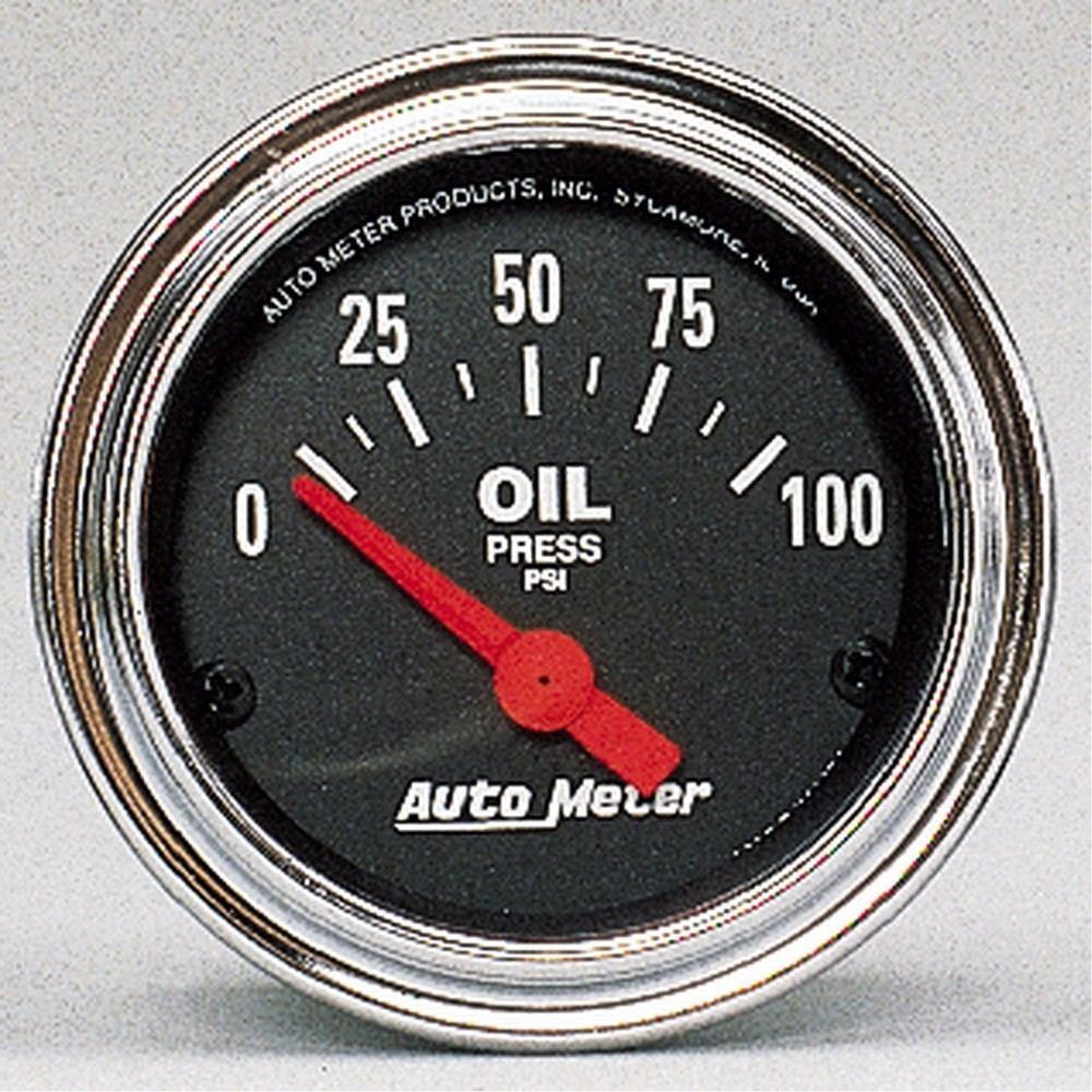 Auto Meter 2522 Chrome Oil Pressure Gauge Traditional Style