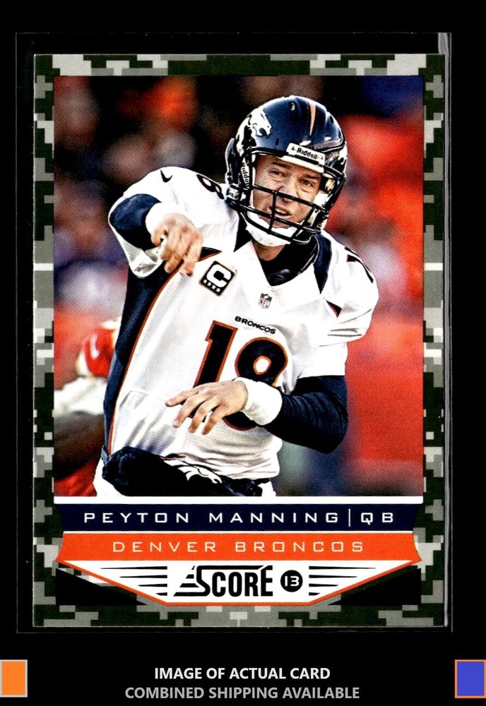 2013 Score Denver Broncos Camo SGA #1 Peyton Manning Stadium Giveaway
