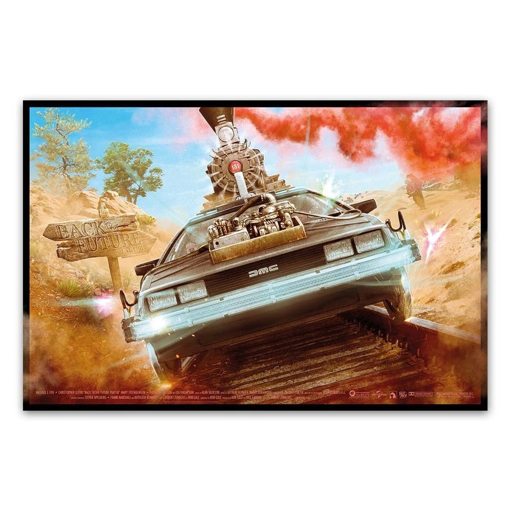 Back to the Future Part III by Kevin M. Wilson, Screen Print Movie Art Poster