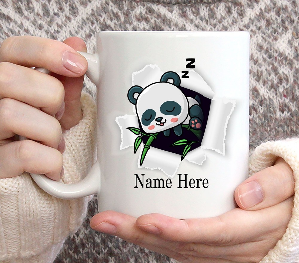 Funny Personalized Panda Custom Name Coffee Mug 11oz Panda Mug Panda Gifts
