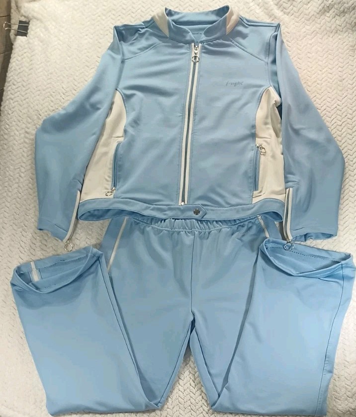 Free Girl Apparel Inc Woman's Size XL Jacket - Medium Pants Carolina Baby Blue