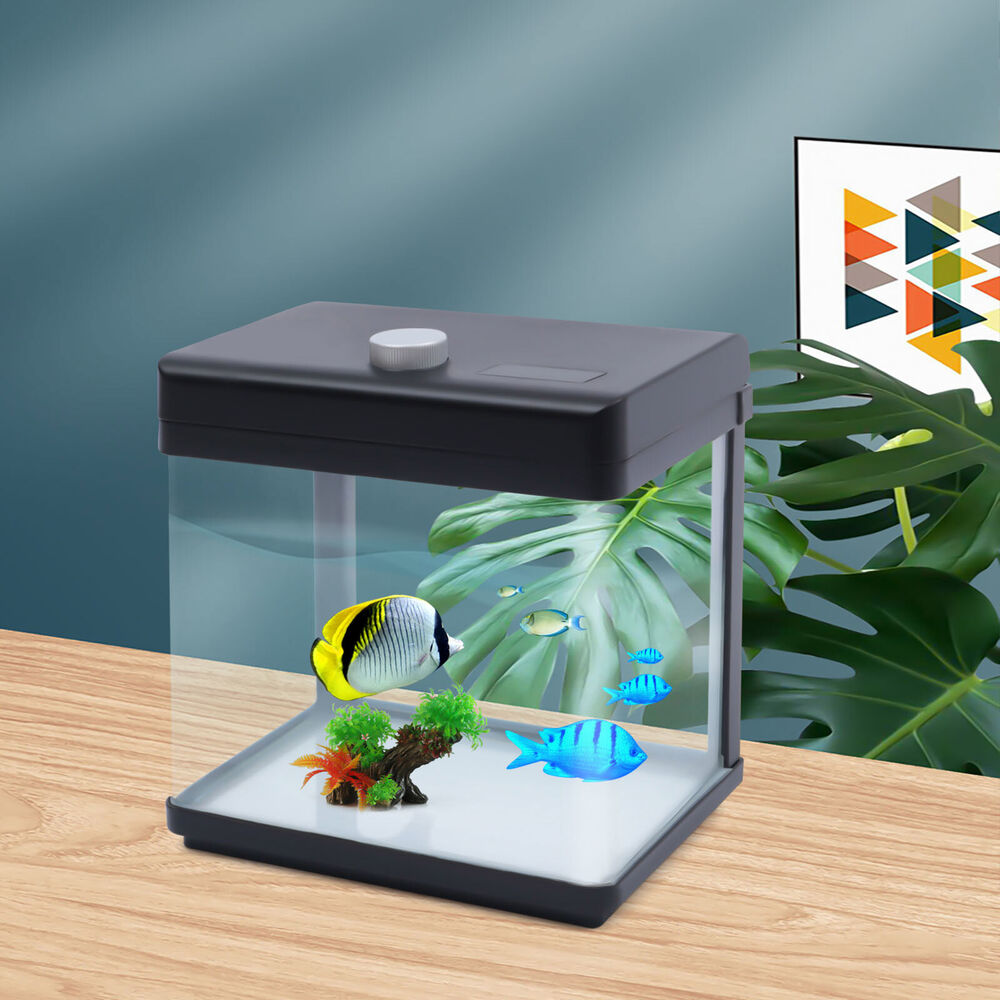 1.5G Low Noise 5V Black Desktop Aquarium Kit for Bedroom
