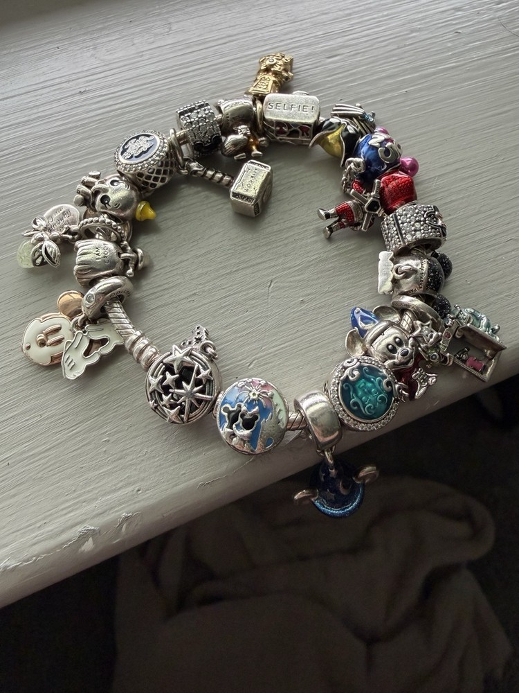 Disney  Pandora Charm Bracelet Mickey Mouse Groot Sorcerer Mickey Deadpool Thor