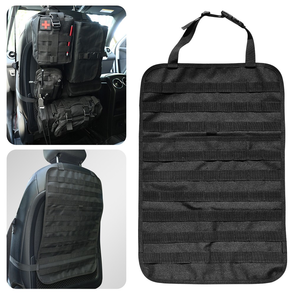 Tactical MOLLE Car Seat Back Organizer Storage Bag Protector